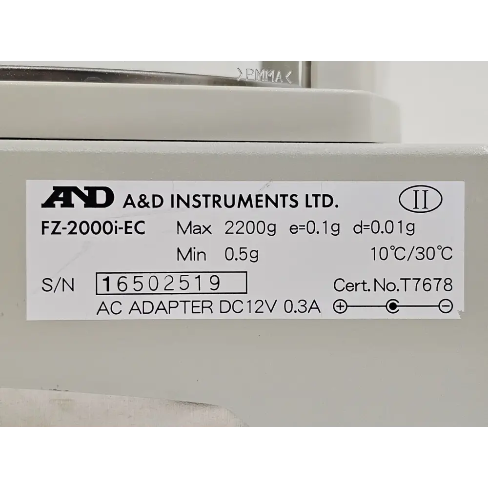 A&D FZ-2000i balance and AD-8127 printer shown together as a complete set