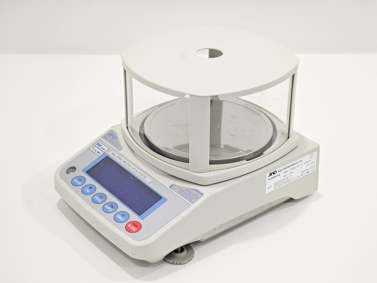 A&D SLS Lab Pro Precision Balance Scale FZ-2000i 2200g x 0.01g AD-8127 Printer