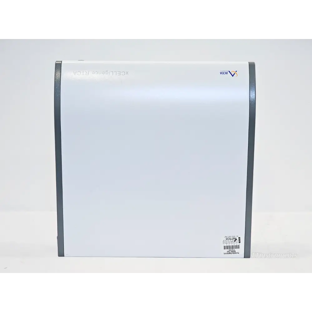 xCELLigence RTCA W380 front panel close-up showing ACEA logo and xCELLigence RTCA branding, reverse angle