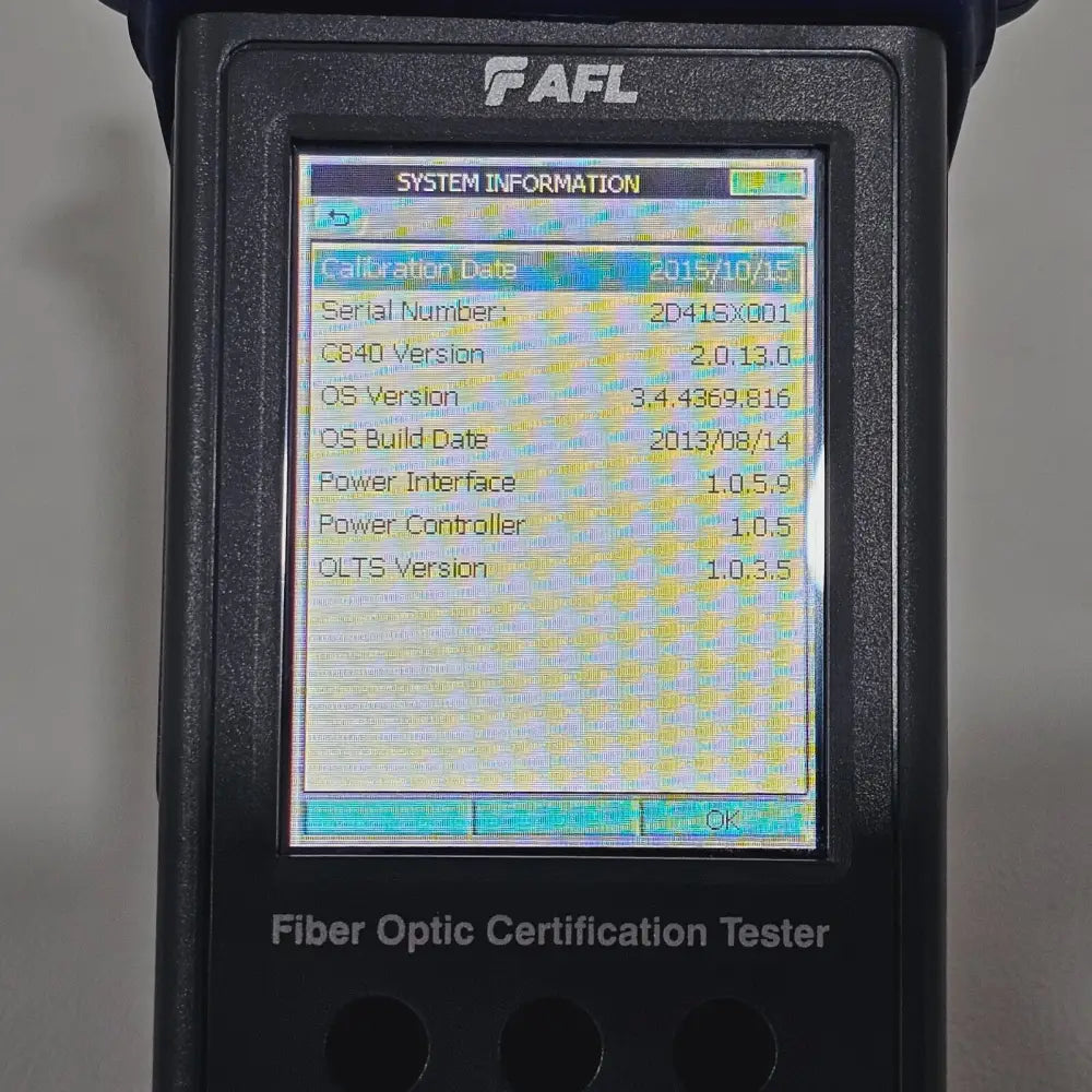 AFL C840A QUAD Fiber Optic Certification Tester 850/1300 1310/1550nm SM MM