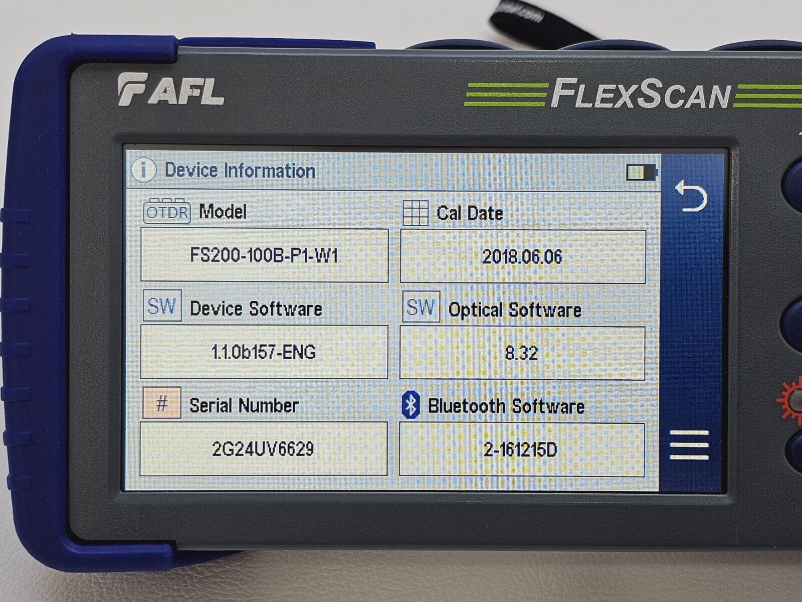 AFL FlexScan FS200-100B-U 1310/1550 nm SM OTDR/OLS/OPM/VFL MFD 2018 FS200