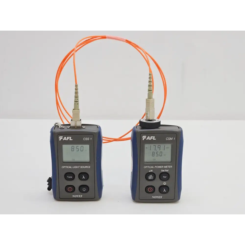 AFL Noyes CSS 1/CSM 1 CSS1-MM 850/1300 Source & CSM1-2 Optical Power Meter SM MM