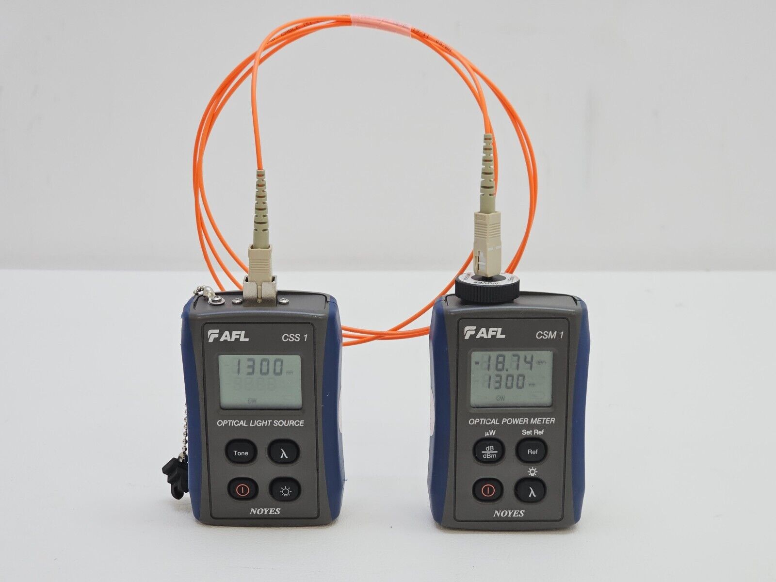 AFL Noyes CSS 1/CSM 1 CSS1-MM 850/1300 Source & CSM1-2 Optical Power Meter SM MM