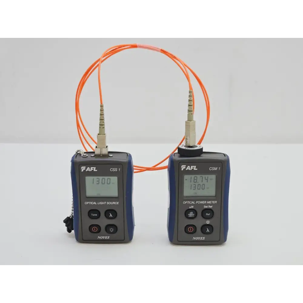 AFL Noyes CSS 1/CSM 1 CSS1-MM 850/1300 Source & CSM1-2 Optical Power Meter SM MM