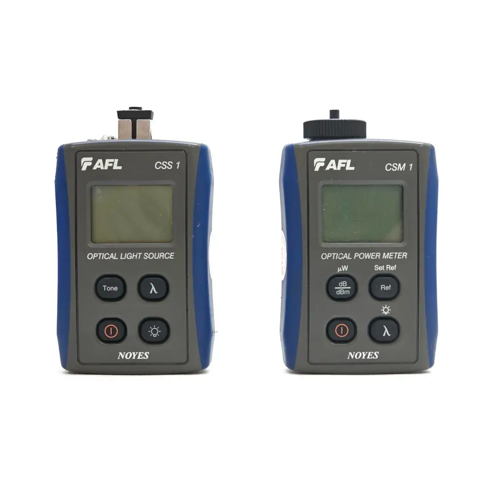 AFL Noyes CSS 1/CSM 1 CSS1-MM 850/1300 Source & CSM1-2 Optical Power Meter SM MM