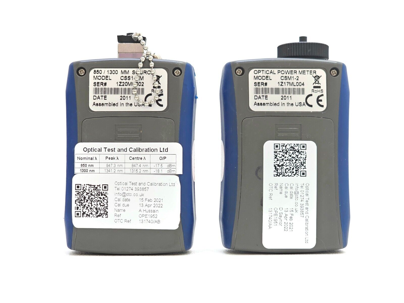 AFL Noyes CSS 1/CSM 1 CSS1-MM 850/1300 Source & CSM1-2 Optical Power Meter SM MM