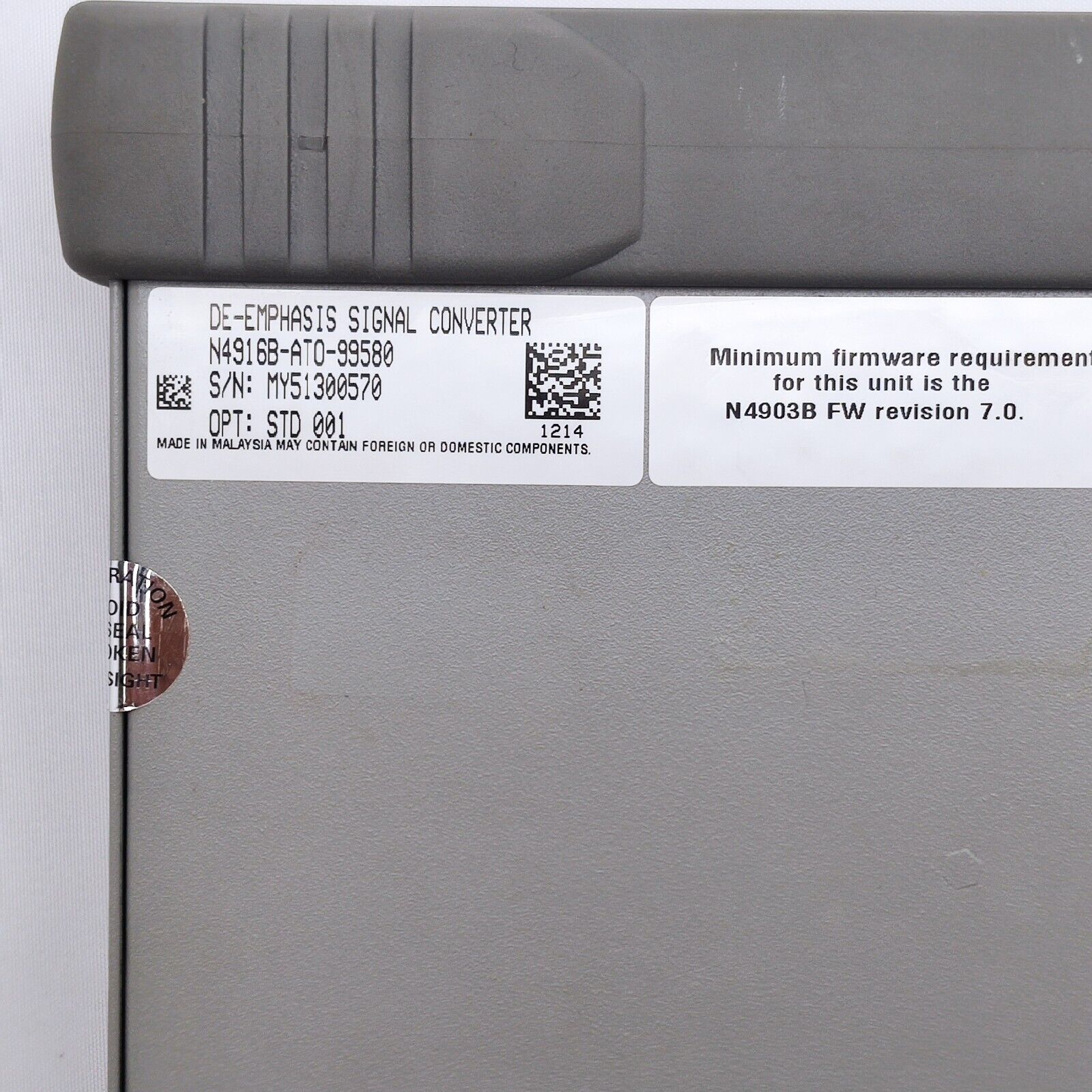 Agilent Keysight N4916B De-Emphasis Signal Converter Opt: STD 001