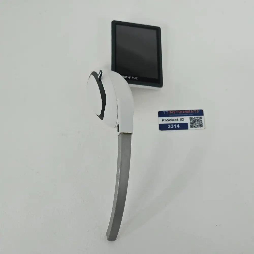 Aircraft Medical McGrath MAC portable video laryngoscope front view showing LCD display and handle