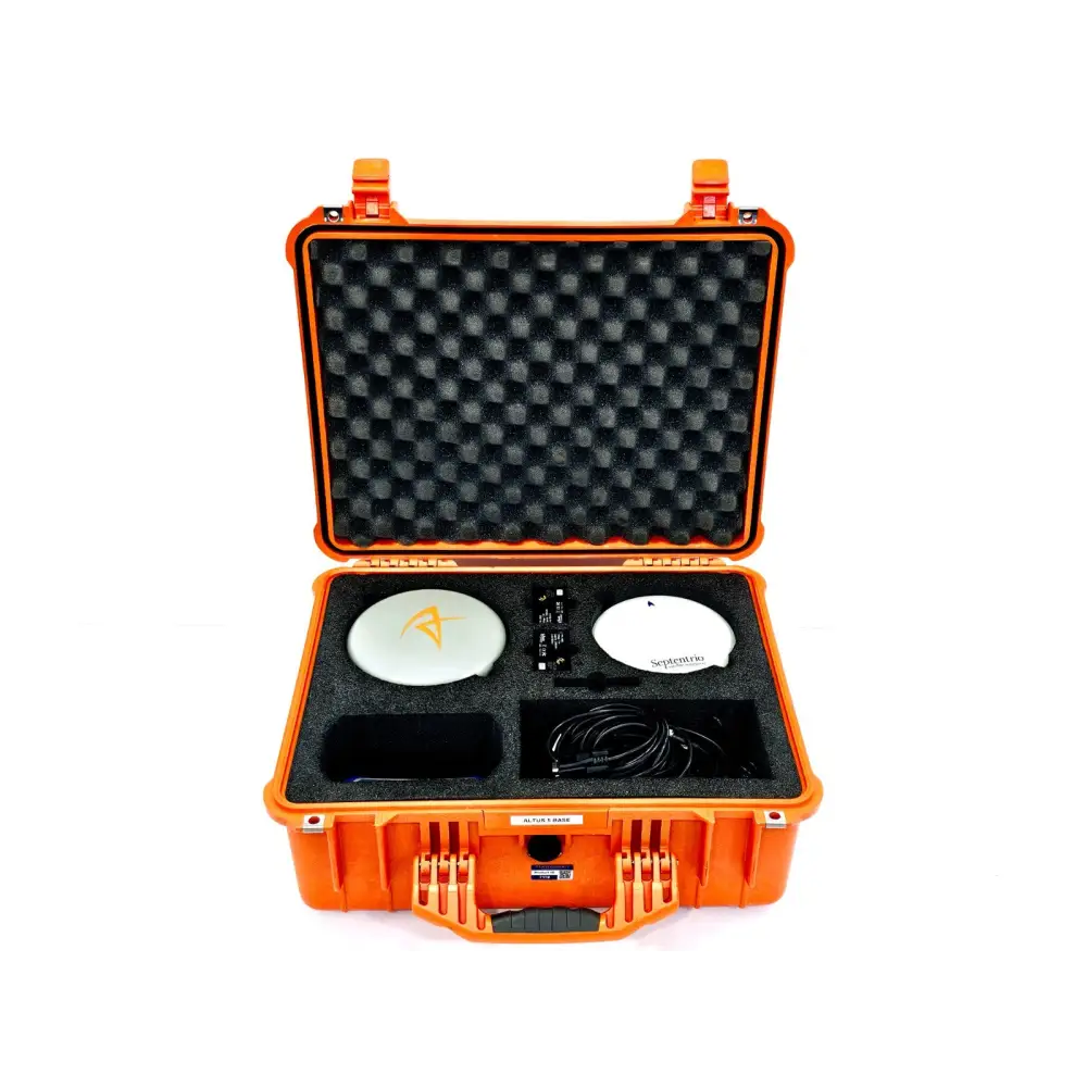 Altus APS-3 GNSS receiver top view showing integrated GNSS antenna housing