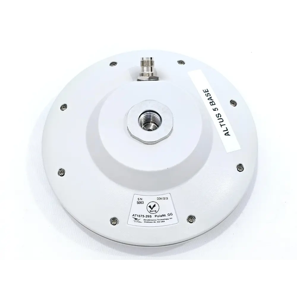 Altus APS-3 receiver base of unit showing TNC UHF antenna connector and LEMO ports