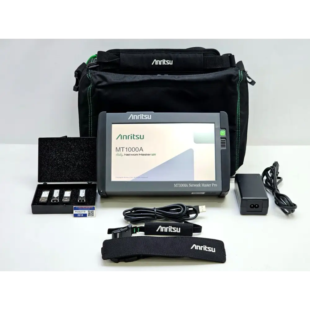 Anritsu MT1000A Network Master Pro with MU100010A 10G Multirate Module — front view showing 9-inch touchscreen
