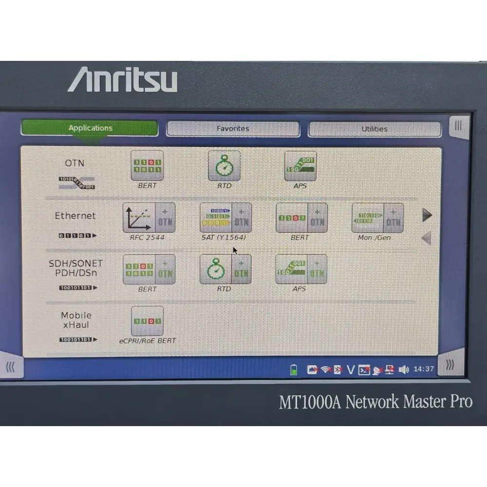 Anritsu MT1000A Network Master Pro — battery compartment and Li-Ion battery pack detail