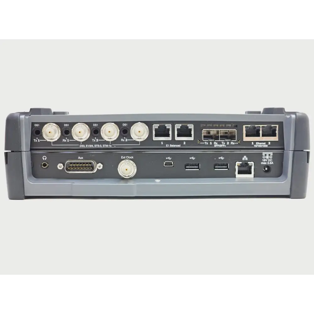 Anritsu MT1000A touchscreen GUI displaying Ethernet test measurement results