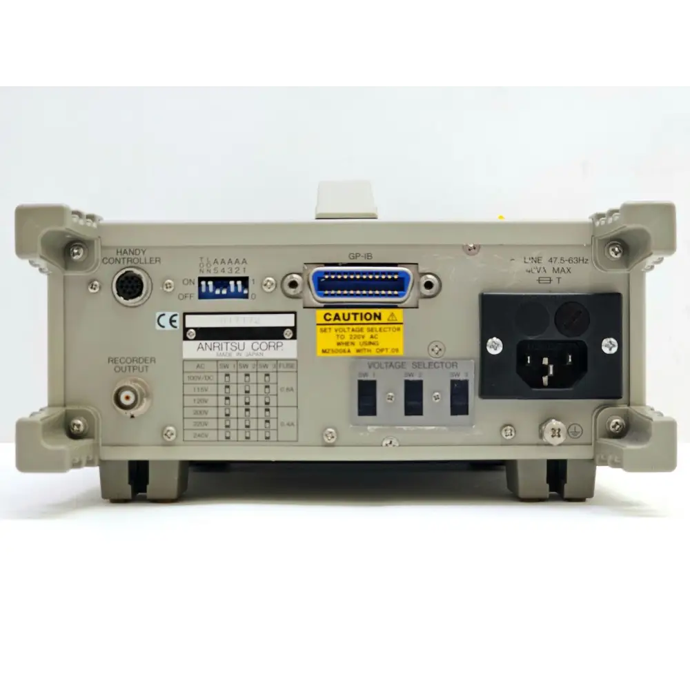 Anritsu ML9001A optical power meter three-quarter angle view showing overall instrument condition