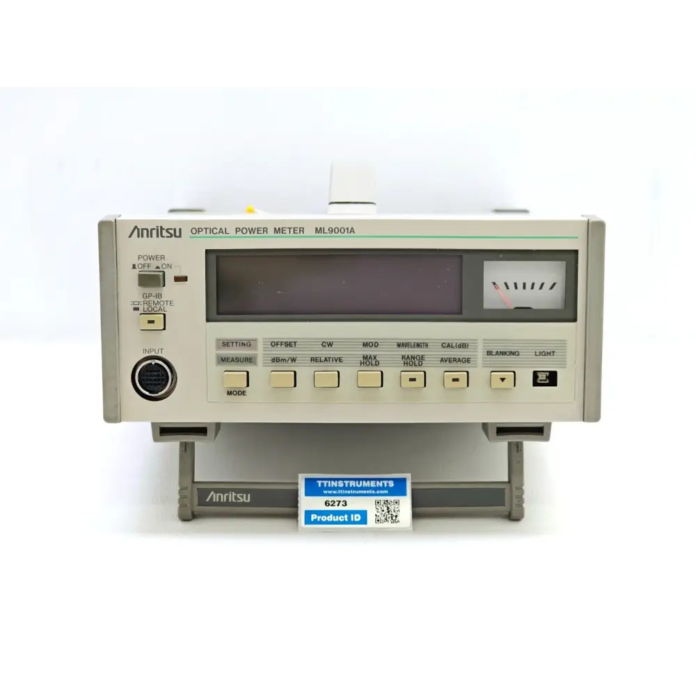 Anritsu ML9001A single-channel optical power meter front panel view showing digital display and controls