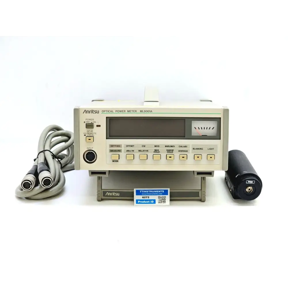 Anritsu ML9001A optical power meter front panel with digital display and MA9712A sensor