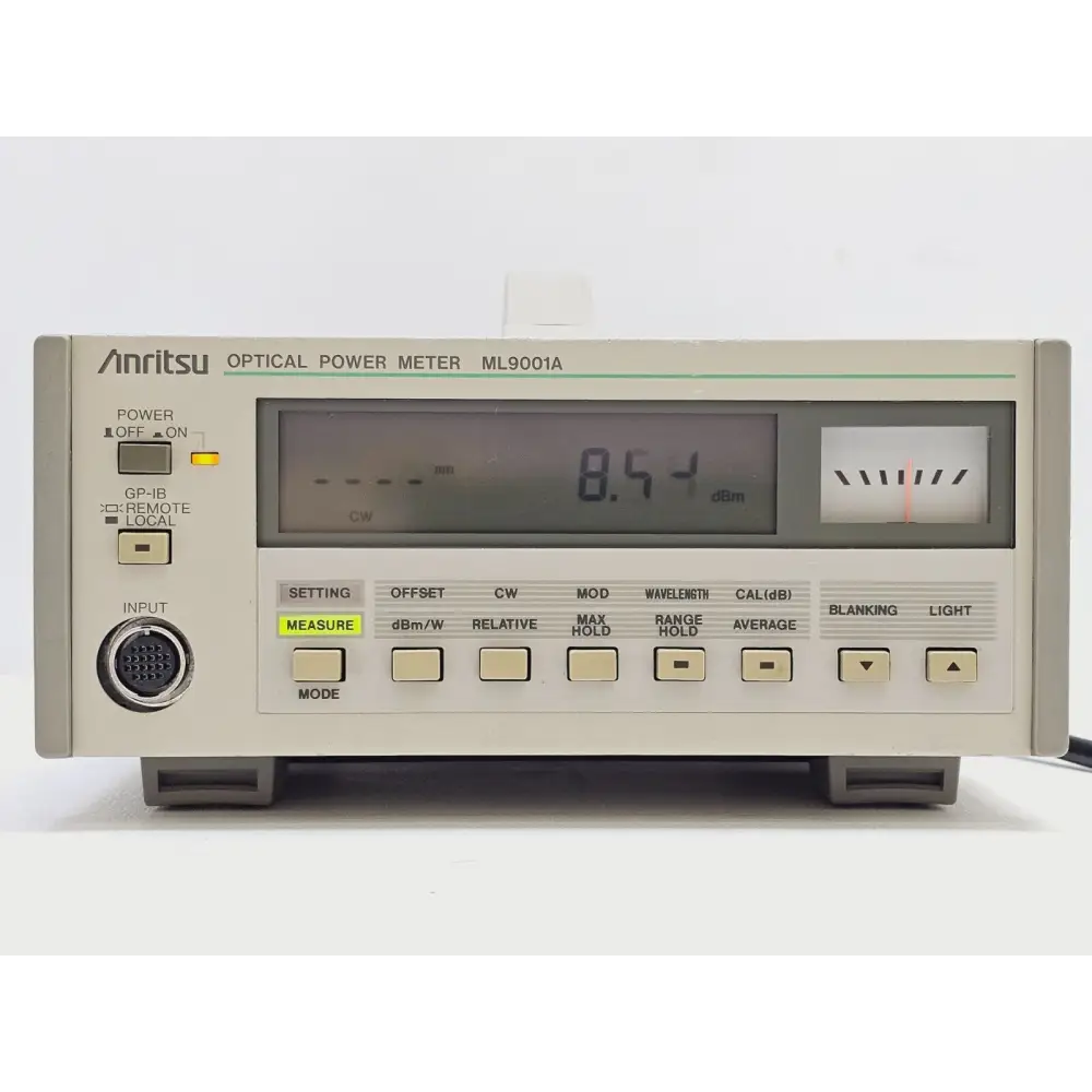 Anritsu ML9001A optical power meter with sensor connecting cable laid out