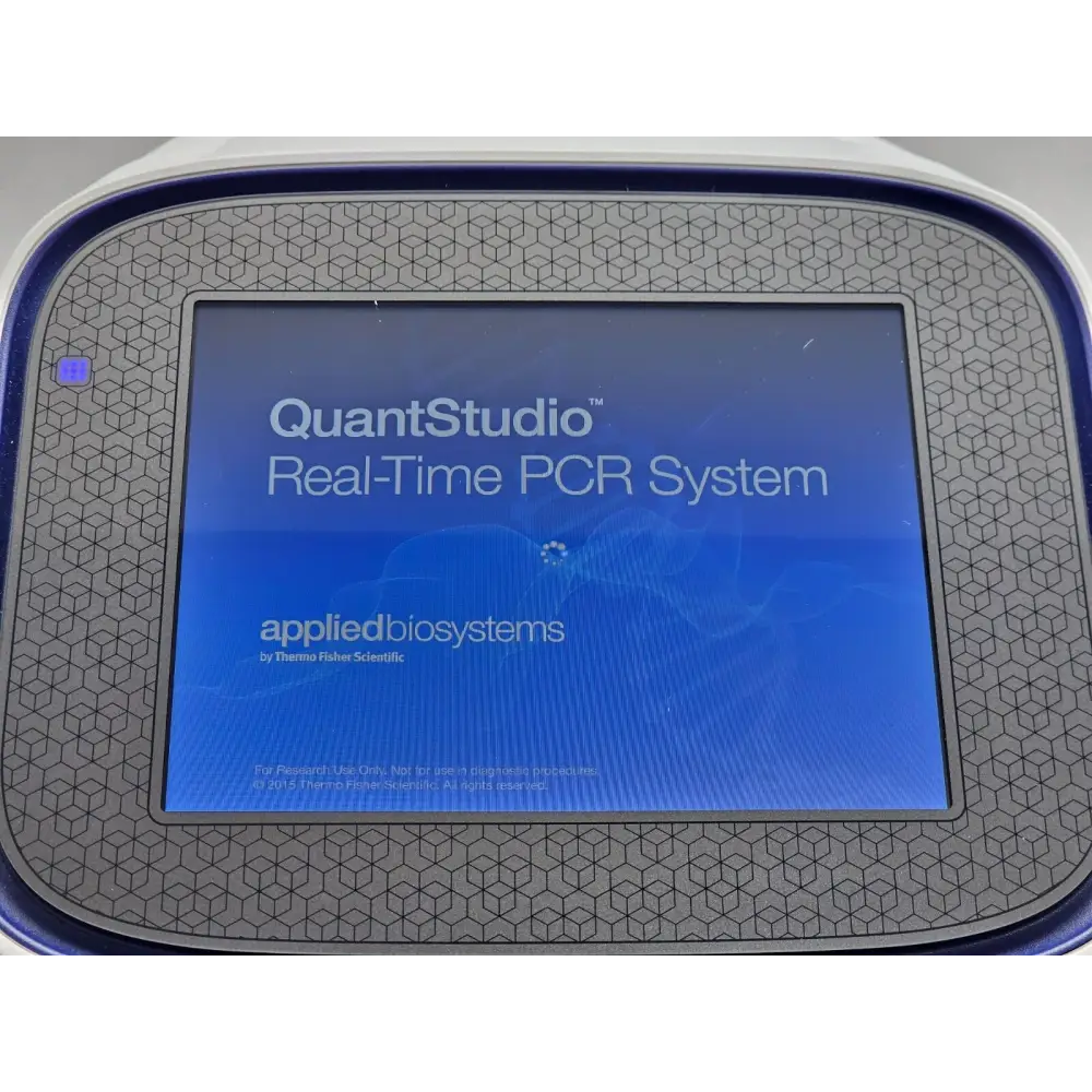 Rear panel of the Applied Biosystems QuantStudio 5 showing USB, Ethernet, and power connections