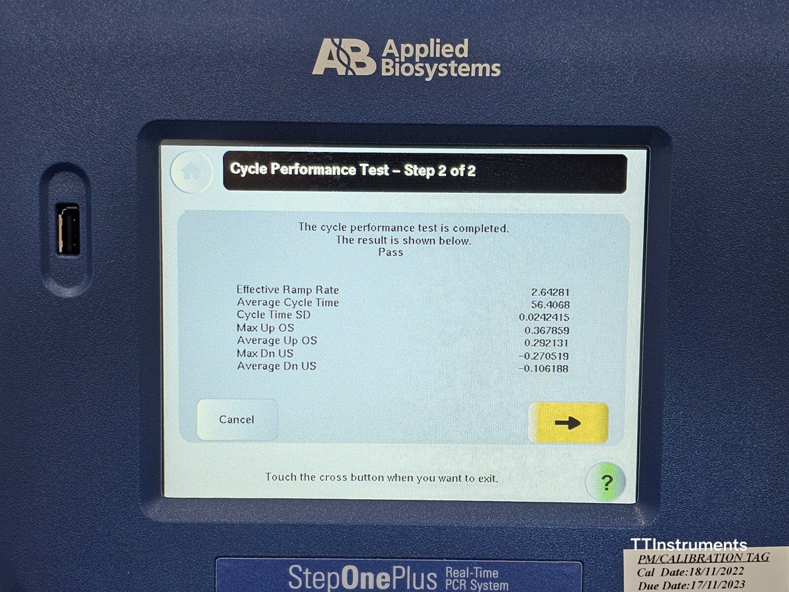 Applied Biosystems StepOnePlus Real-Time PCR System 96-Well 4376592 MFD 2011