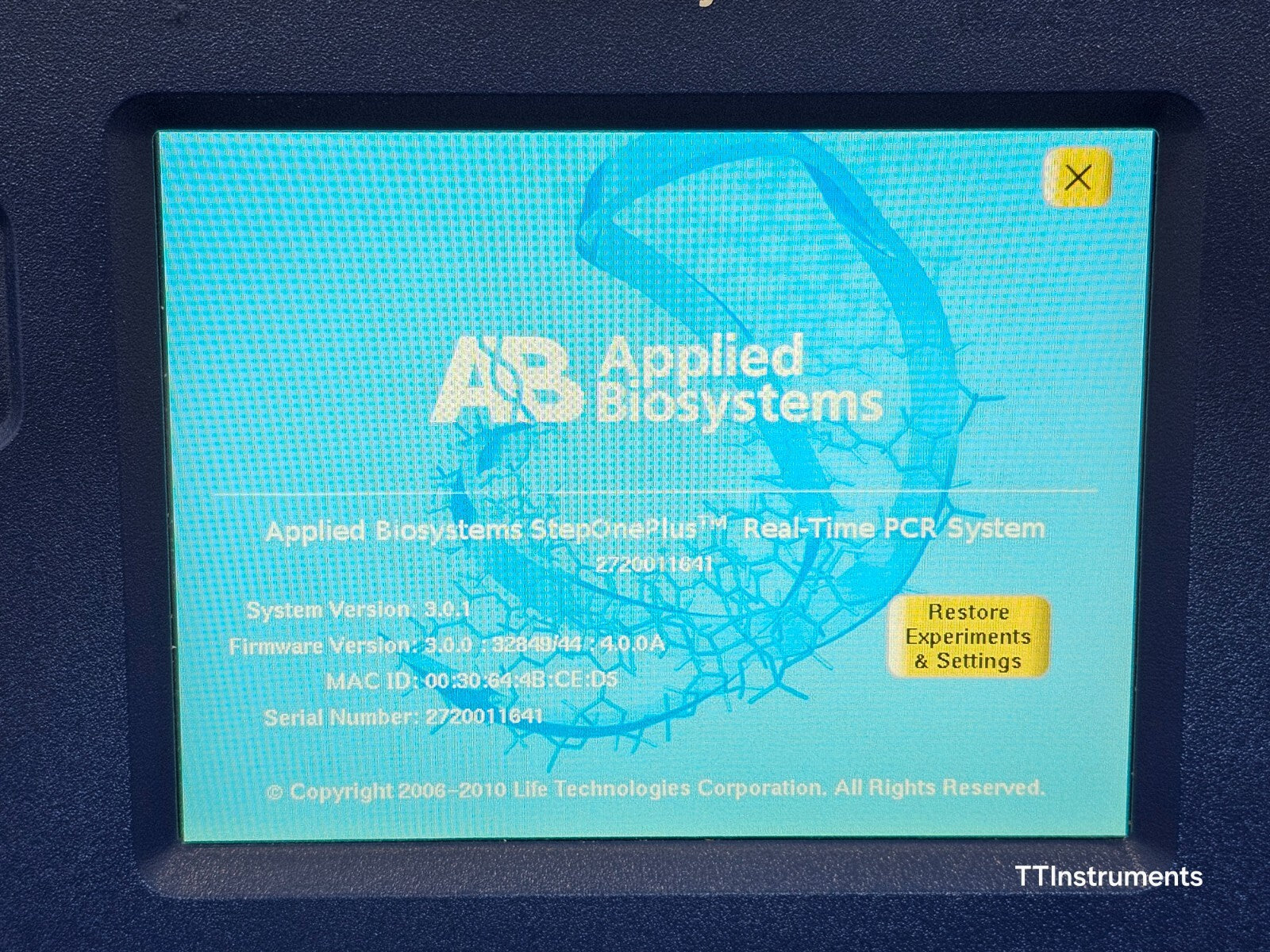 Applied Biosystems StepOnePlus Real-Time PCR System 96-Well 4376592 MFD 2017