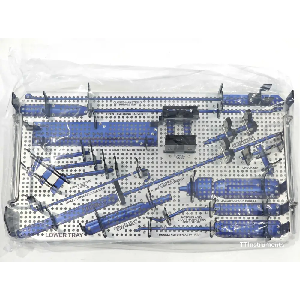 Arthrex AR-1900S ACL ToolBox case empty tray layer removed showing multi-level storage configuration