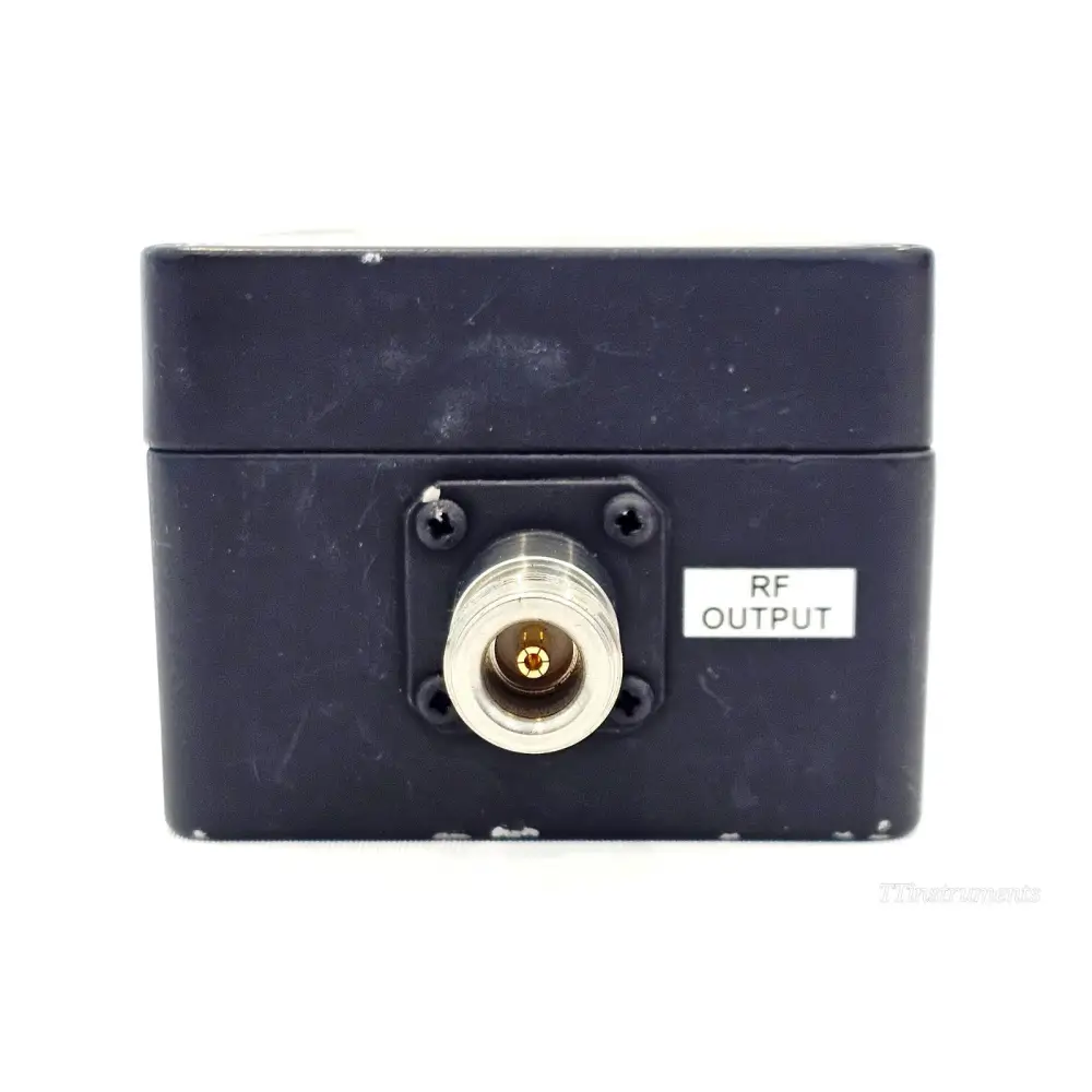AtlanTecRF BOX-010200 RF OUTPUT end panel showing Type N female connector labelled RF OUTPUT