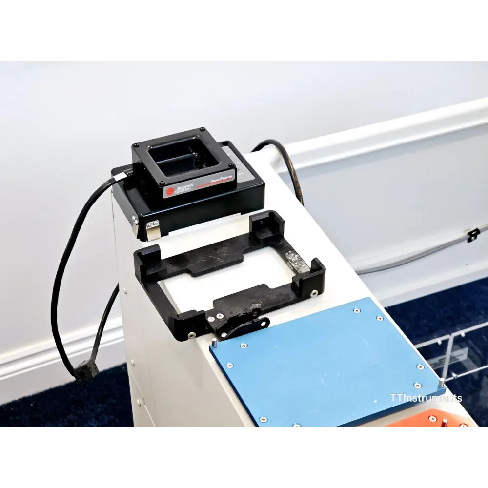 Biomek NXP accessory components supplied with the workstation laid out for inspection
