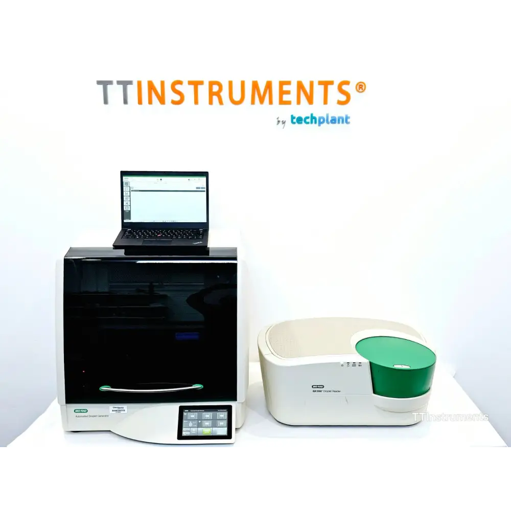 Bio-Rad QX200 Droplet Reader and AutoDG Automated Droplet Generator complete ddPCR system front view