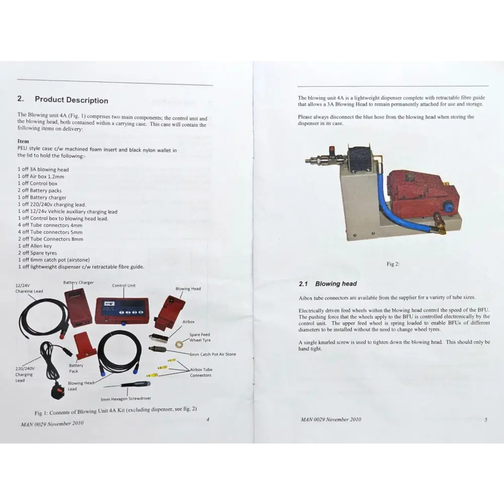 BT Blown Fibre Blowing Unit 3A feeder motor unit isolated on plain background