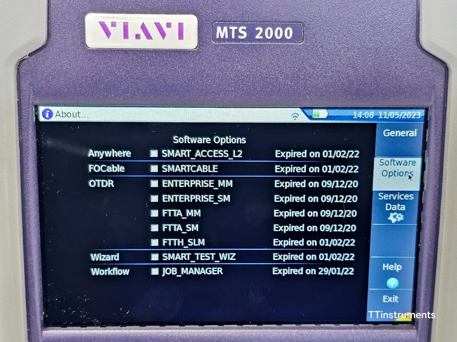 Calib Viavi MTS 2000 V2 + CWDM COSA-4055 Optical Spectrum Analyzer 1260-1625 nm