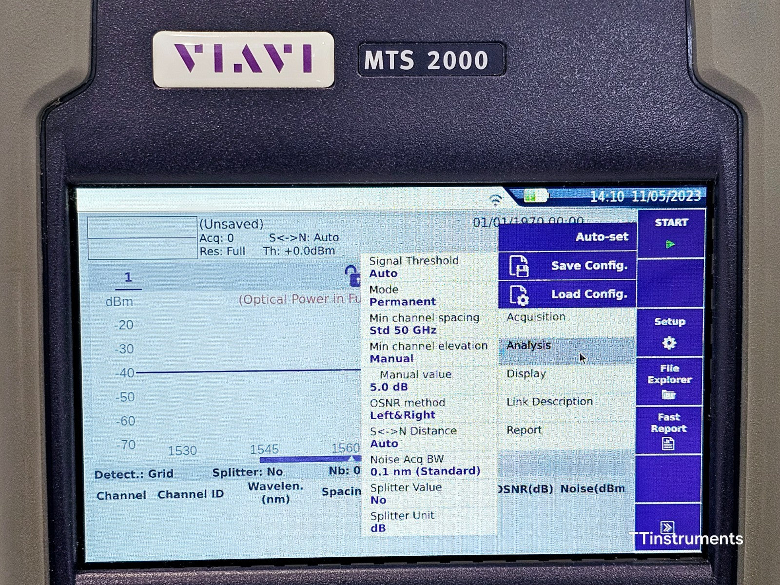 Calib Viavi MTS 2000 V2 + CWDM COSA-4055 Optical Spectrum Analyzer 1260-1625 nm
