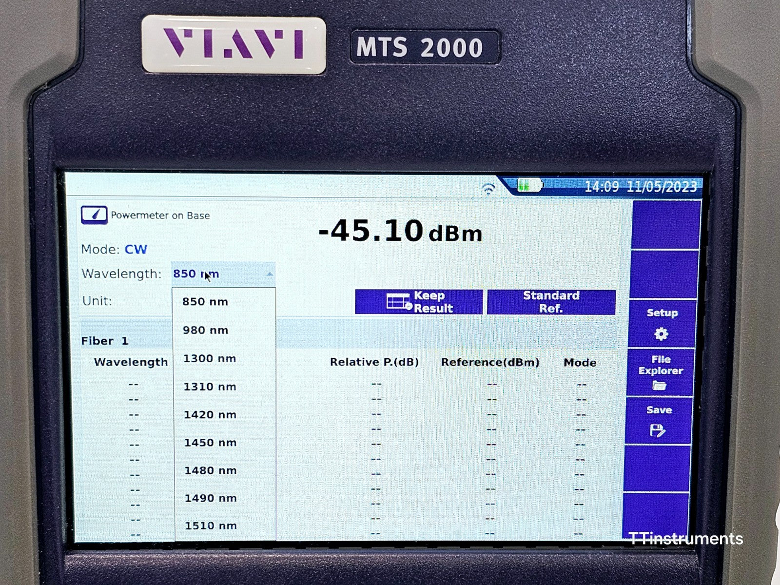 Calib Viavi MTS 2000 V2 + CWDM COSA-4055 Optical Spectrum Analyzer 1260-1625 nm