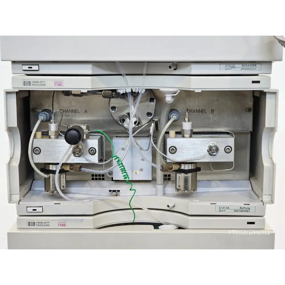 Full Agilent HP 1100 Series five-module HPLC system with accessories and cables
