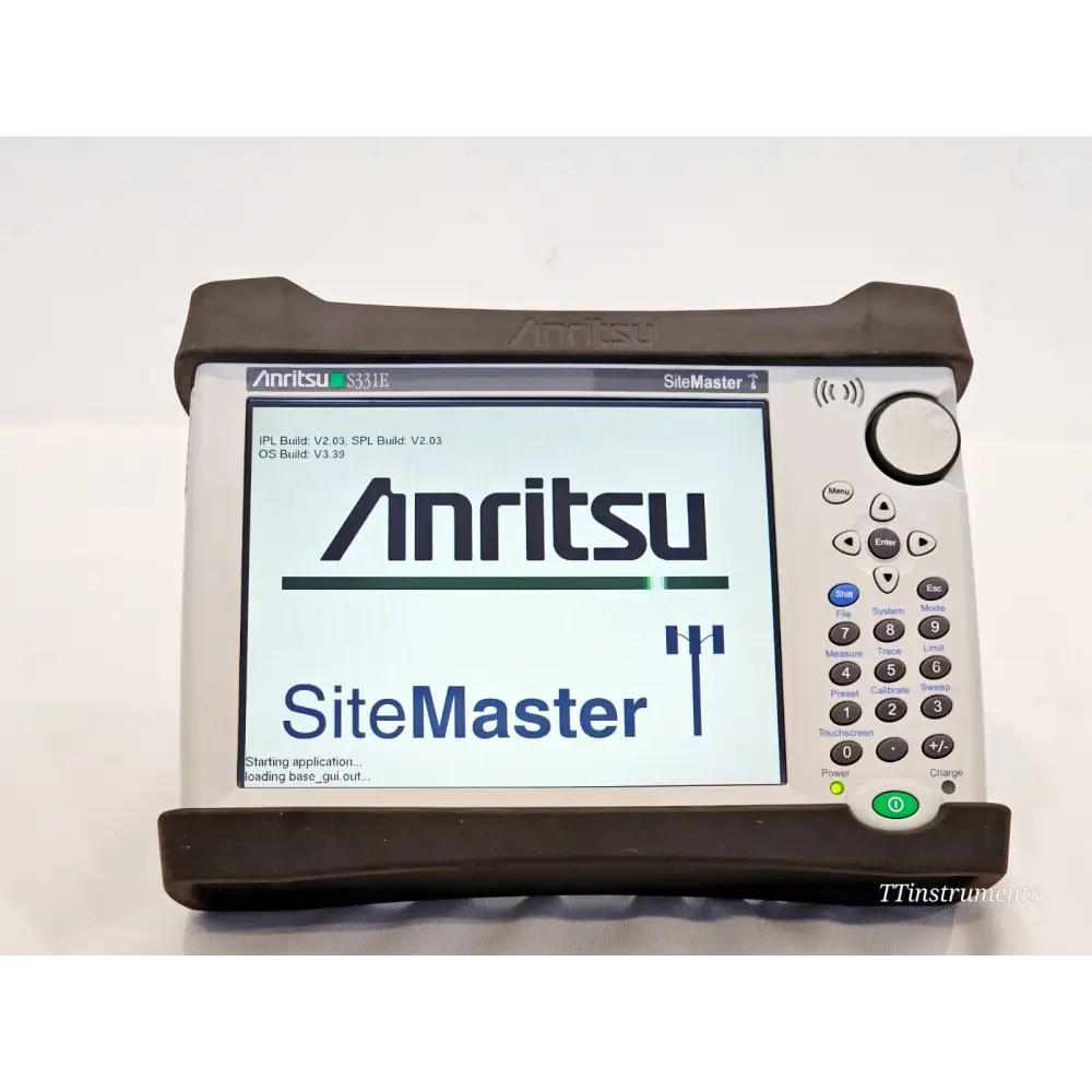 Anritsu S331E Site Master handheld cable and antenna analyser, front view showing 8.4-inch touchscreen display