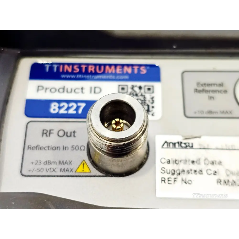 Anritsu S331E Site Master screen displaying a distance-to-fault DTF measurement result
