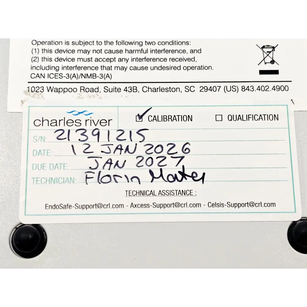 Endosafe nexgen-PTS PTS150 barcode scanner detail on housing