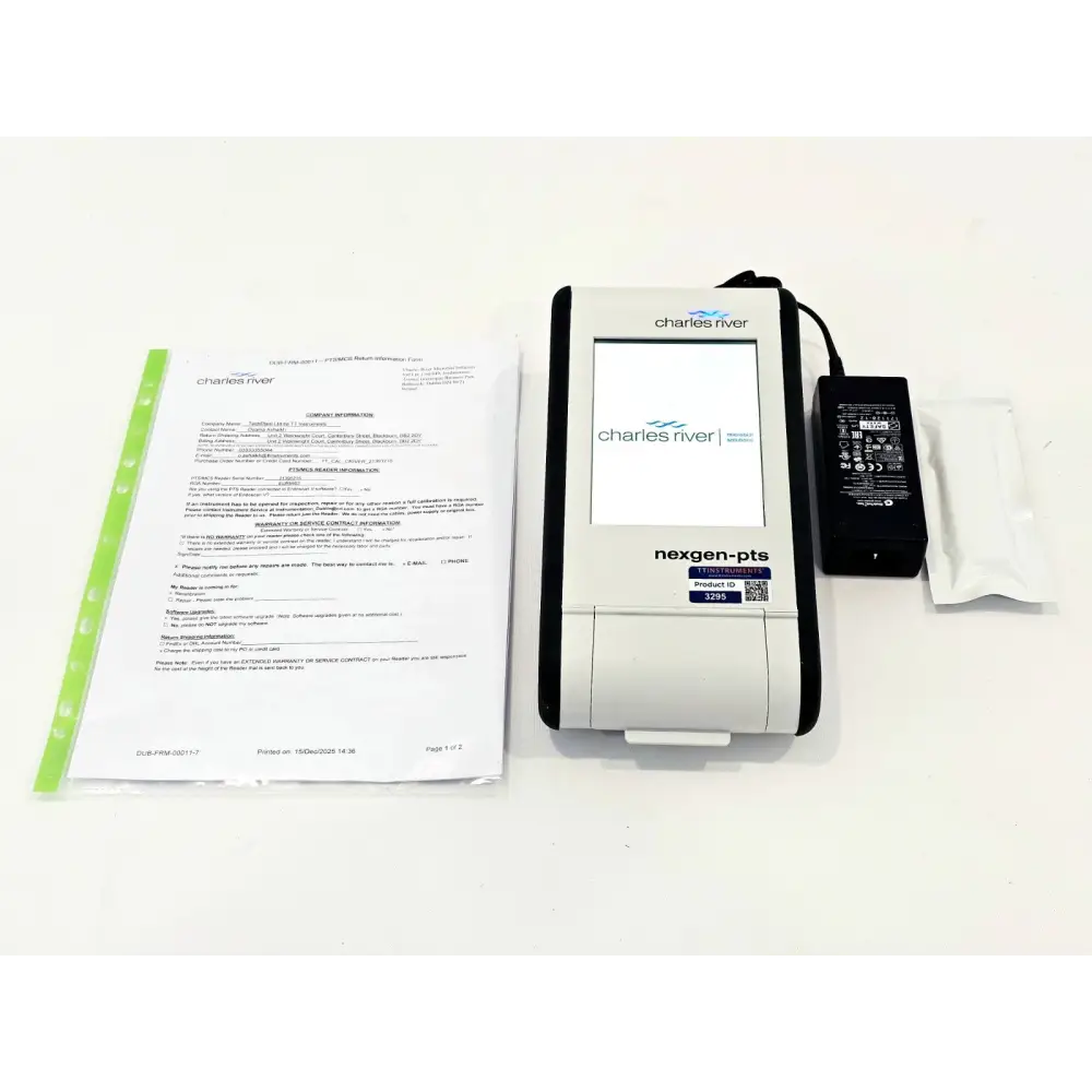 Charles River Endosafe nexgen-PTS PTS150 handheld spectrophotometer front view