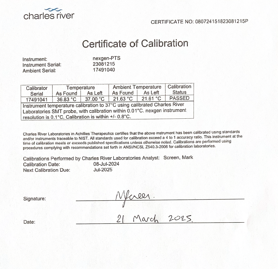 Calibrated Charles River Endosafe nexgen-PTS PTS150 Spectrophotometer ASM-00019