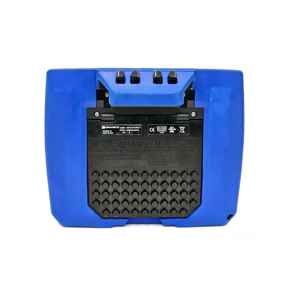 Dranetz HDPQ Xplorer top panel with voltage and current input channel connectors labelled A B C D