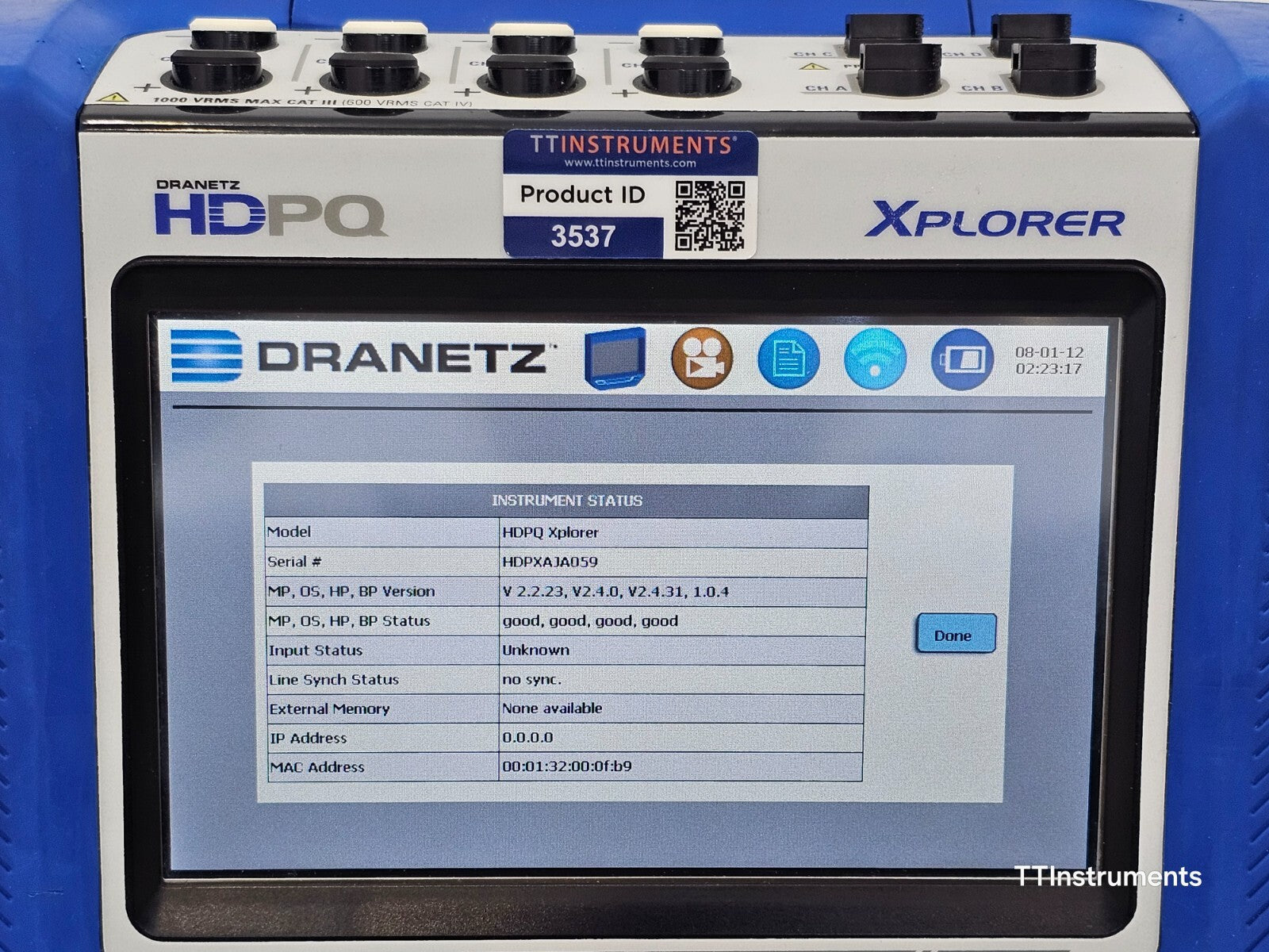 Calibrated DRANETZ HDPQ XPLORER Power Quality Monitor with DRANFLEX 6000XLB