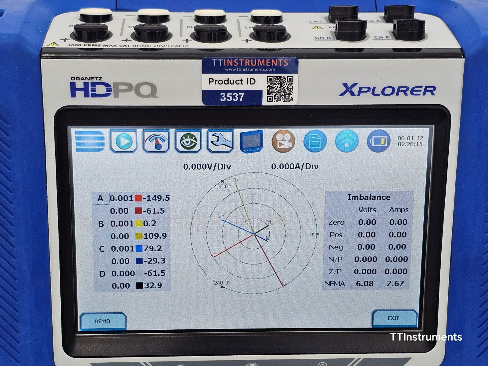 Calibrated DRANETZ HDPQ XPLORER Power Quality Monitor with DRANFLEX 6000XLB