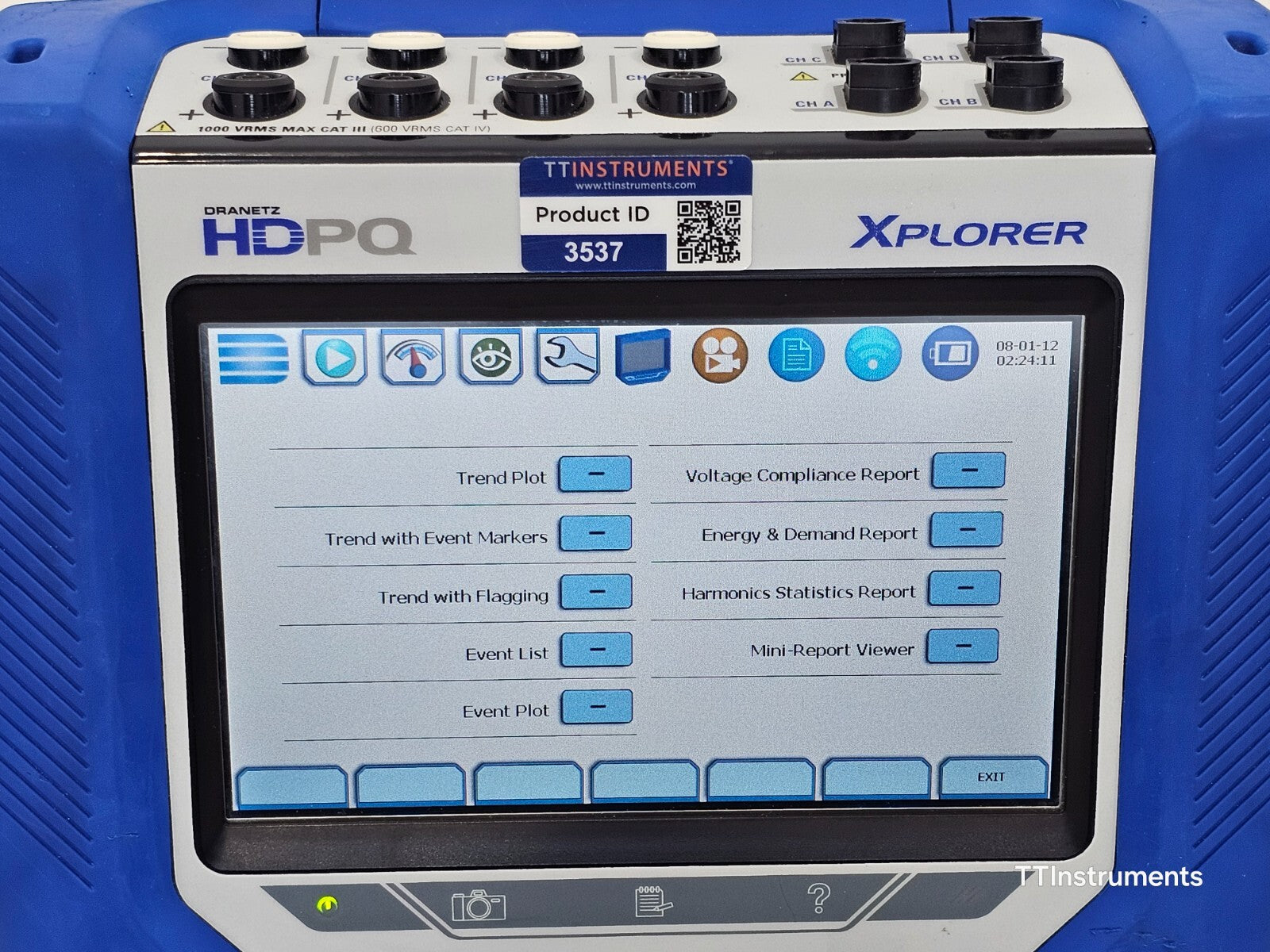 Calibrated DRANETZ HDPQ XPLORER Power Quality Monitor with DRANFLEX 6000XLB
