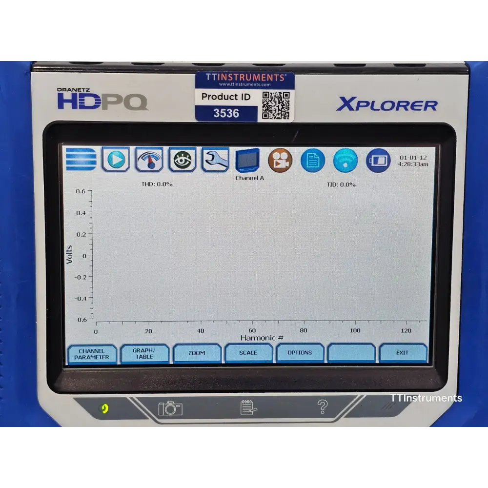 Dranetz HDPQ Xplorer energy demand dashboard screen showing power consumption and utility cost data