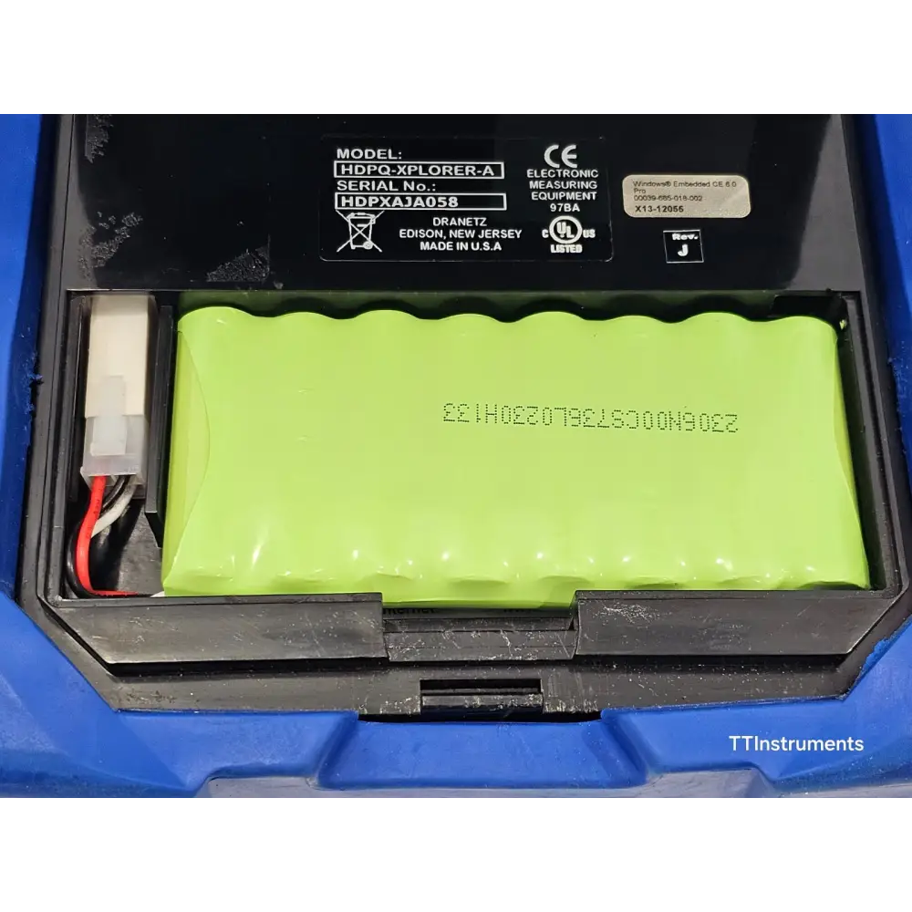 DRANFLEX 3000XLB 30/300/3000A flexible current probe alongside Dranetz HDPQ Xplorer monitor