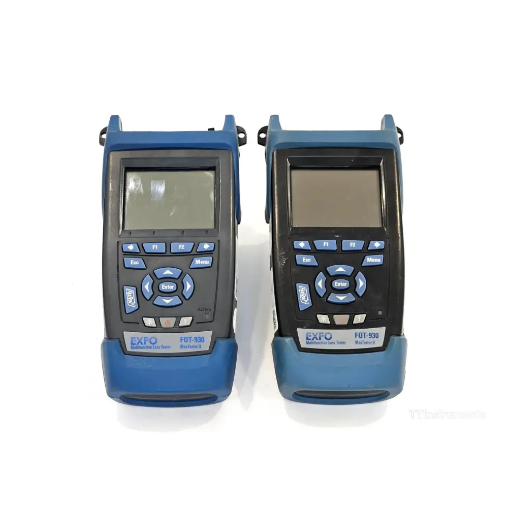 EXFO FOT-930 MaxTester II paired set showing both units side by side
