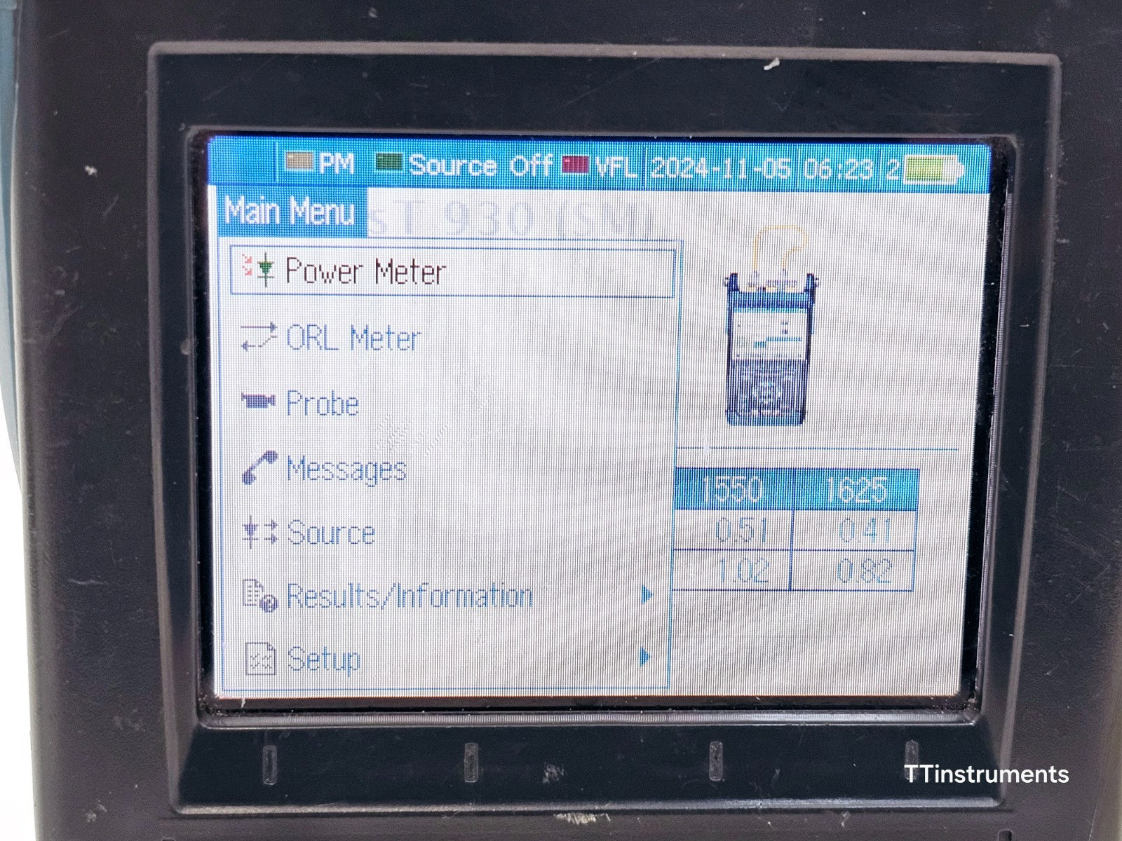 Calibrated EXFO FOT-930 MaxTester II Optical Loss Tester 1310/1550/1625 SM OLT