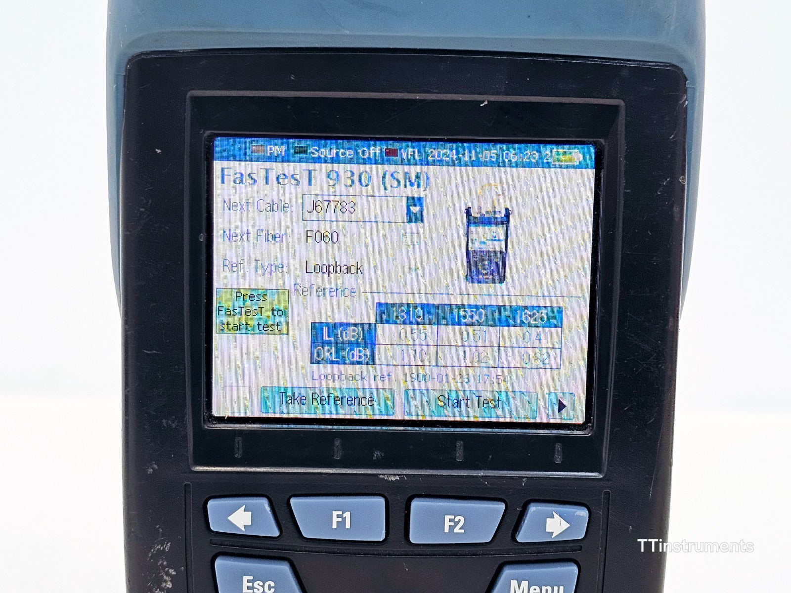 Calibrated EXFO FOT-930 MaxTester II Optical Loss Tester 1310/1550/1625 SM OLT