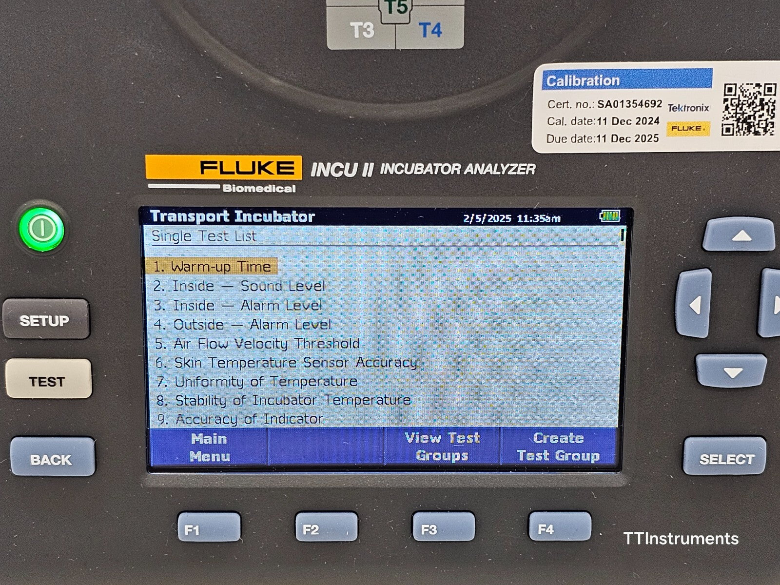 Calibrated Fluke INCU II Infant Incubator Tester With Software and Accessories