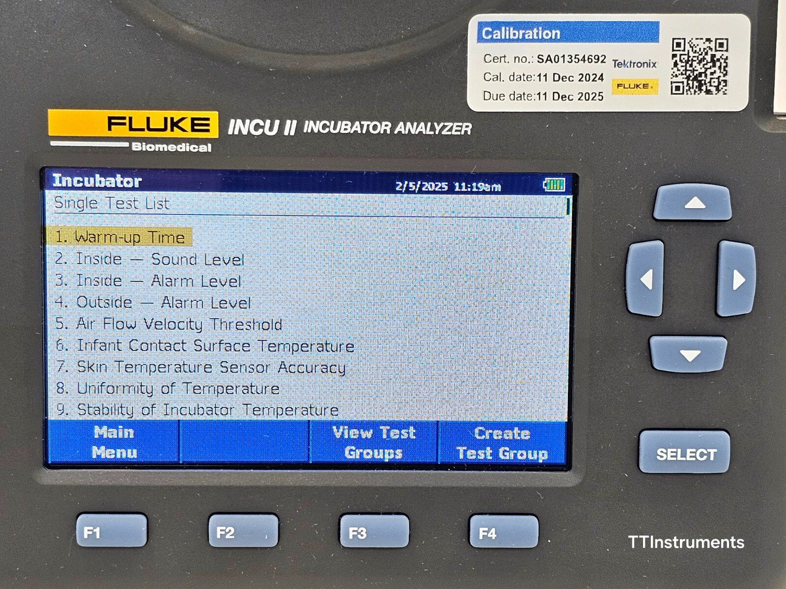 Calibrated Fluke INCU II Infant Incubator Tester With Software and Accessories