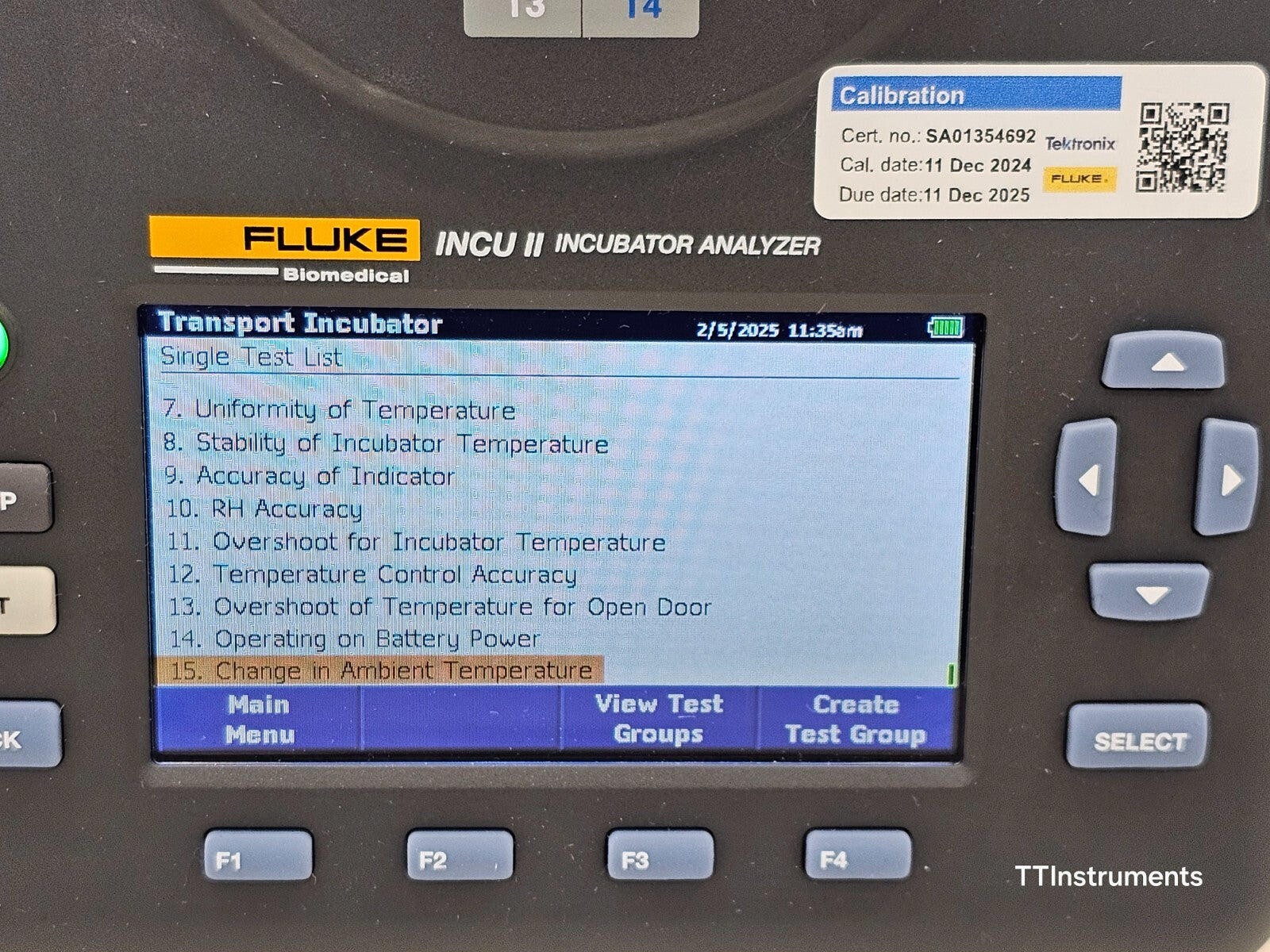 Calibrated Fluke INCU II Infant Incubator Tester With Software and Accessories